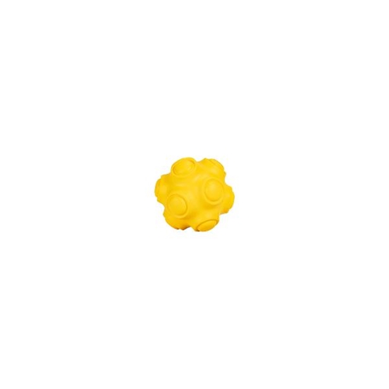 Picture of Freedog Rubber Ball Rivet Toy Yellow 7.8cm – Tough & Texture